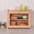 Bamboo Bread Bin with Clear Flip-Down Door