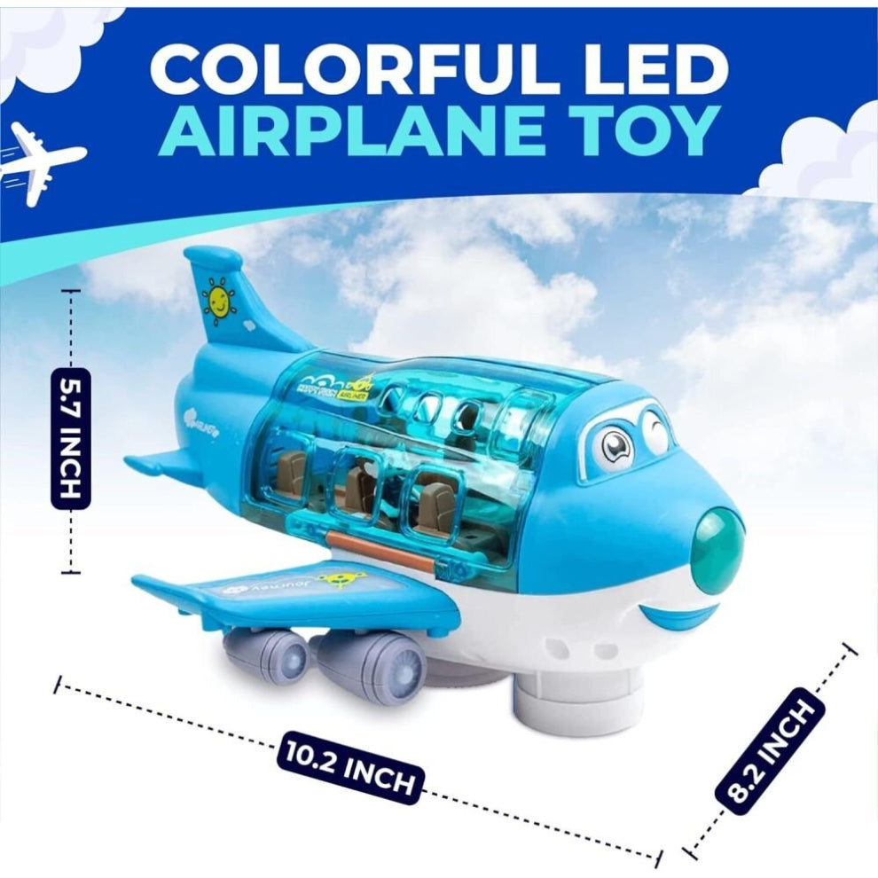 Electric Airplane Toy with Music, Lights & Rotating Action