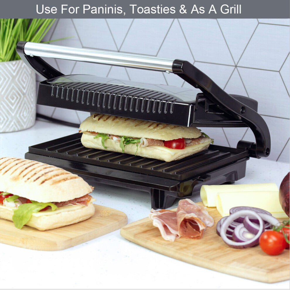 Quest 34340 Compact Panini Press and Grill / Twin Non-Stick Plates - Truly Yours