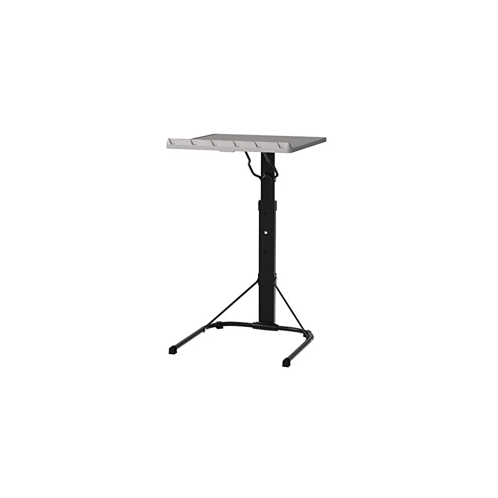 Elegant Adjustable Laptop Table – Grey & Black Space-Saving Metal Leg Desk