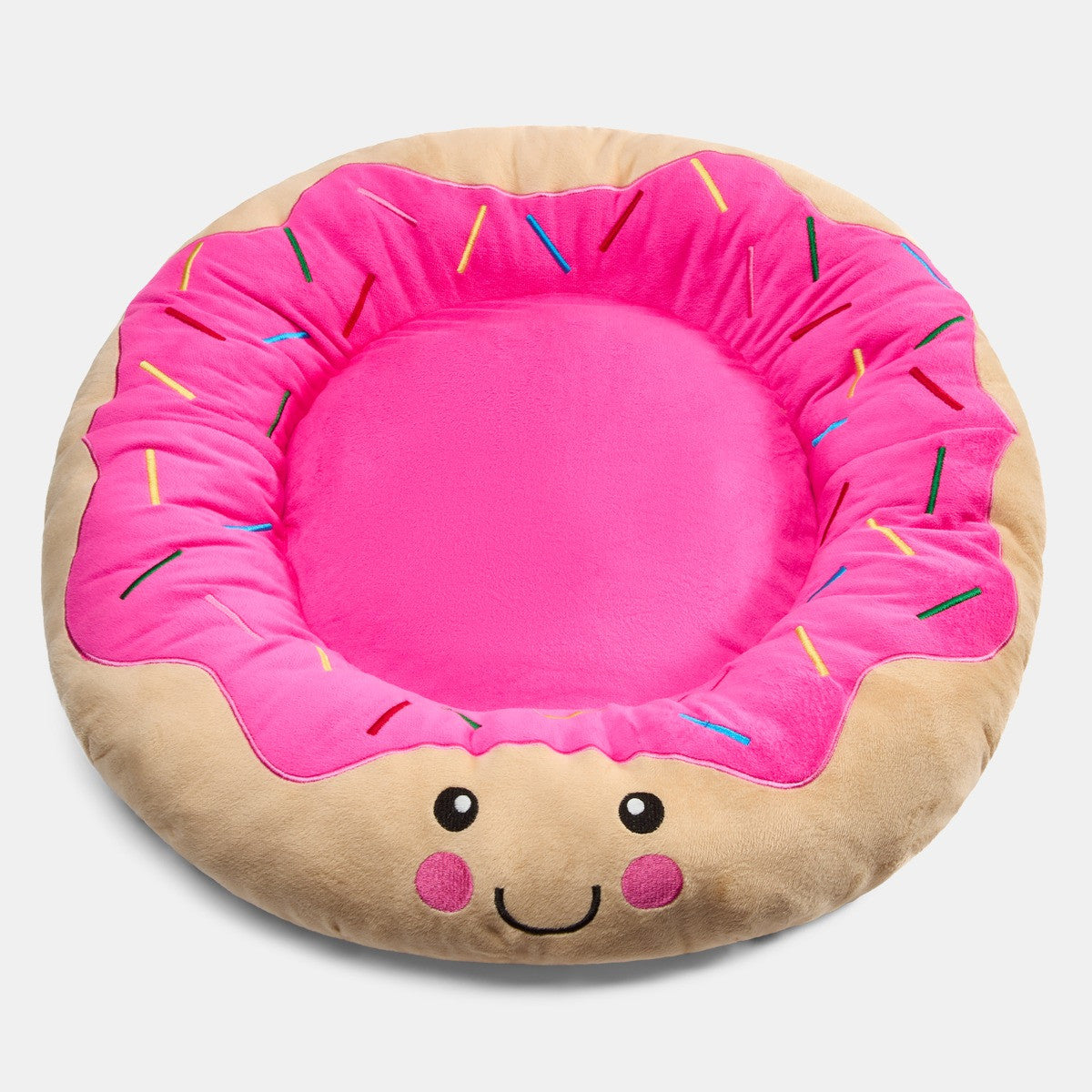 Dolly The Doughnut Pet Bed - Brown/Pink