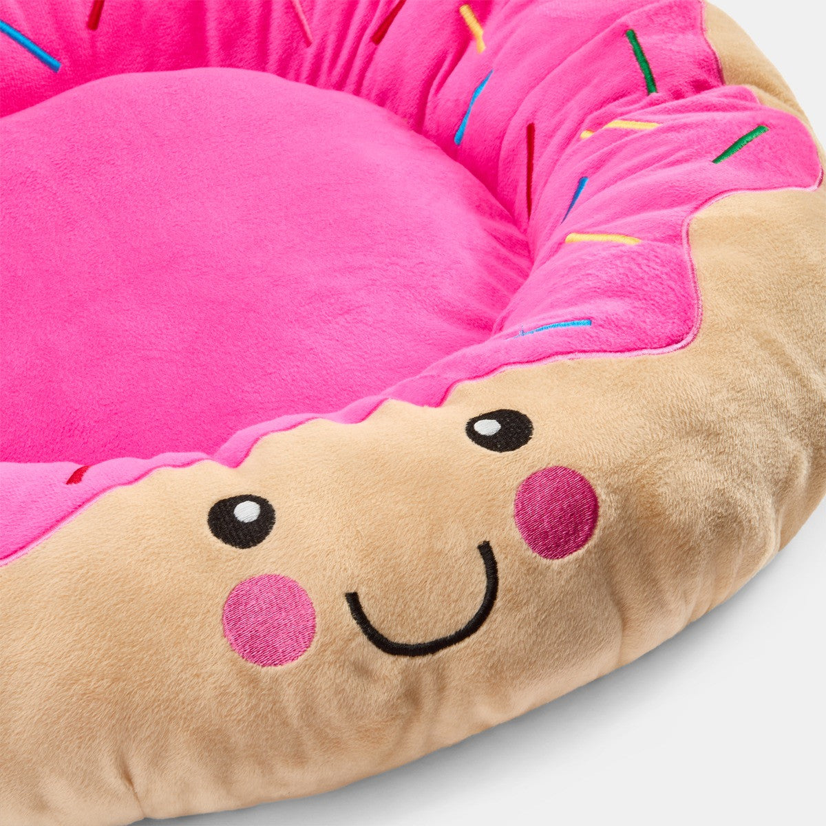 Dolly The Doughnut Pet Bed - Brown/Pink
