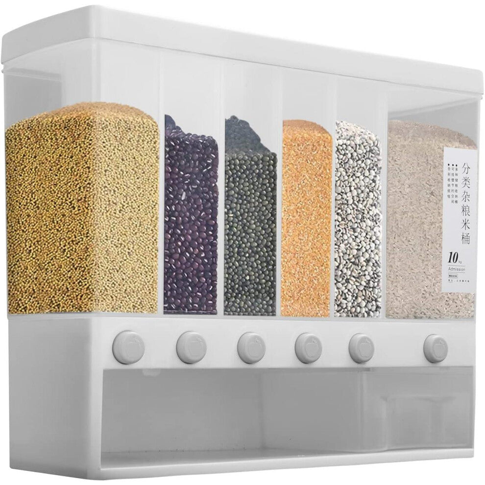 6-Compartment Wall Mounted food Dispenser
