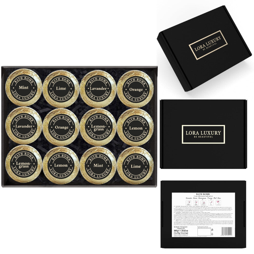 12pc Shea & Cocoa Butter Bath Bomb Gift Set