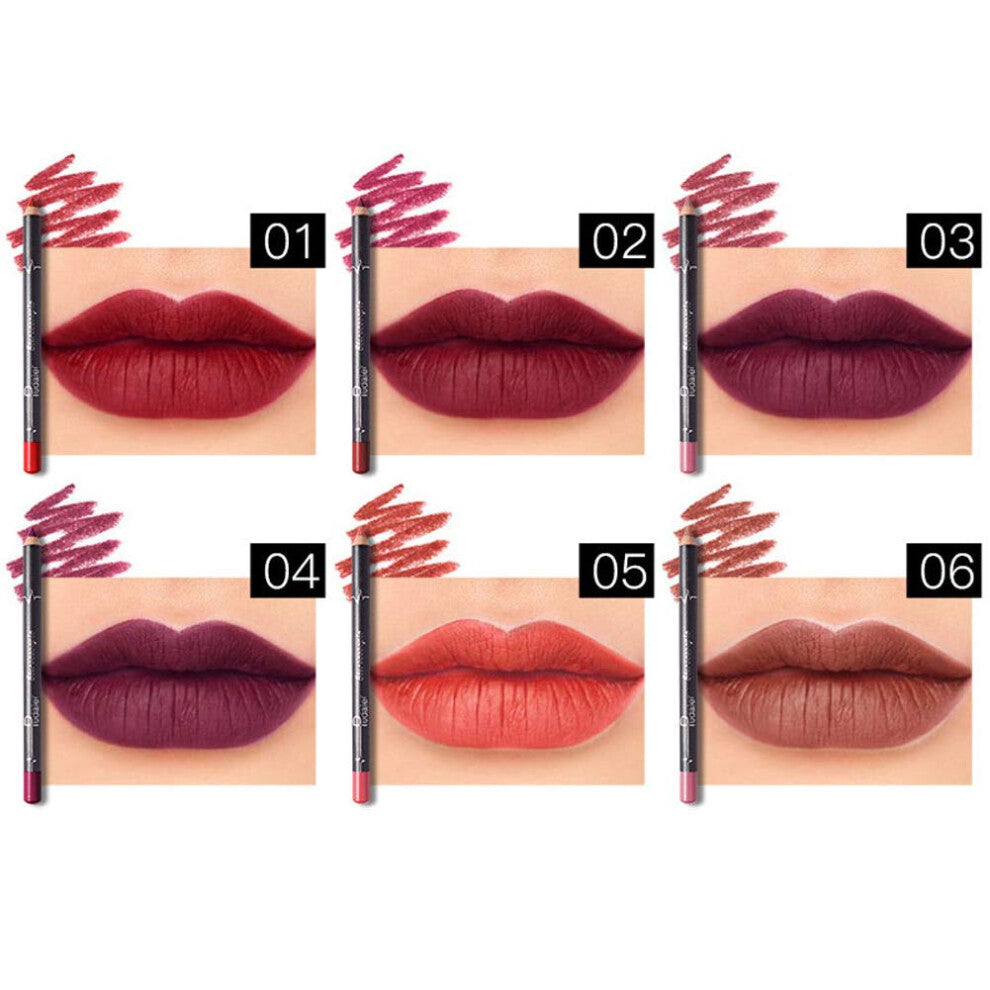 12 Piece Matte Waterproof Lip Liner Pencil Set – Long Lasting Velvet Finish Lip Contour Collection - Truly Yours