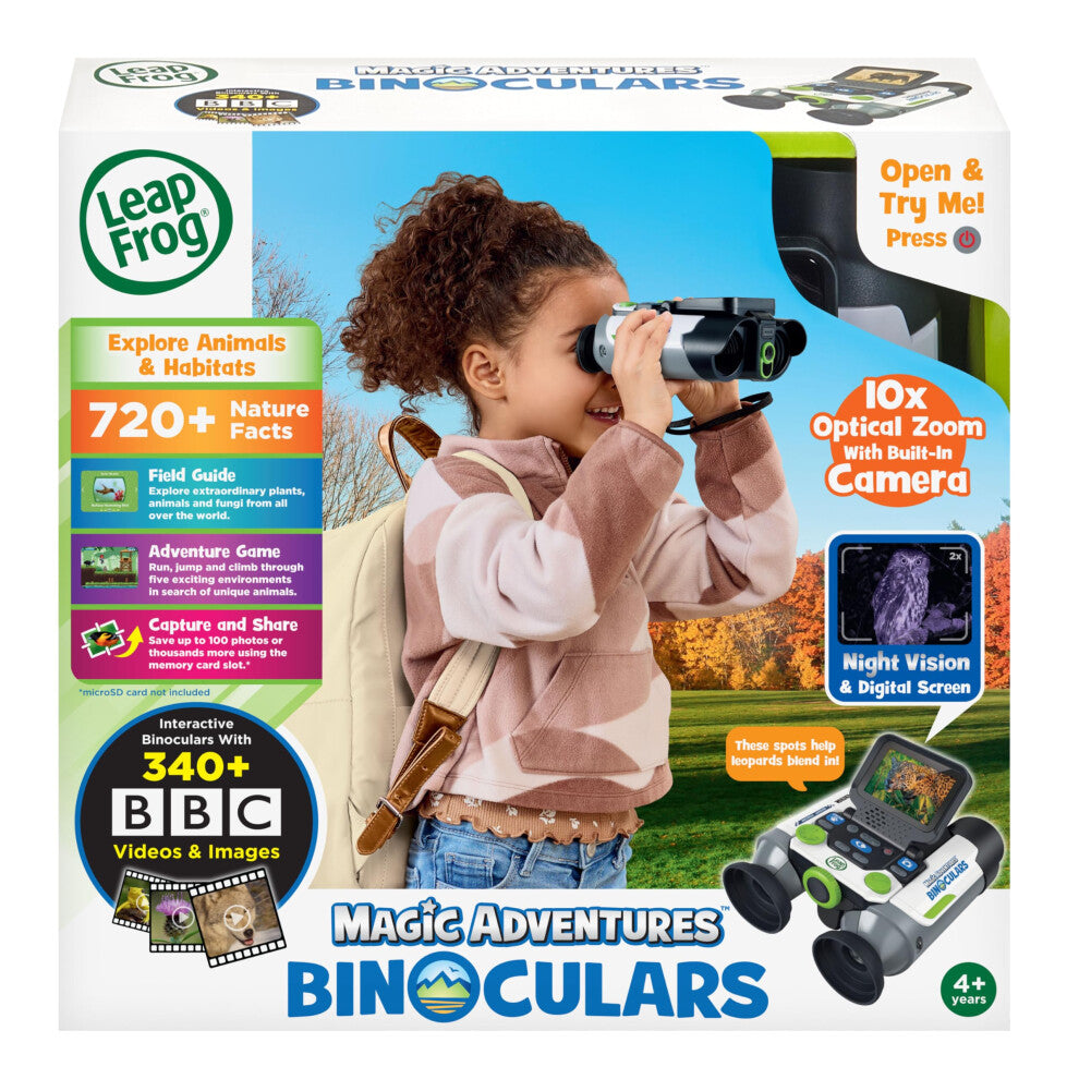 LeapFrog Magic Adventures Binoculars with Screen Capture Night Vision for Kids Ages 4 and up