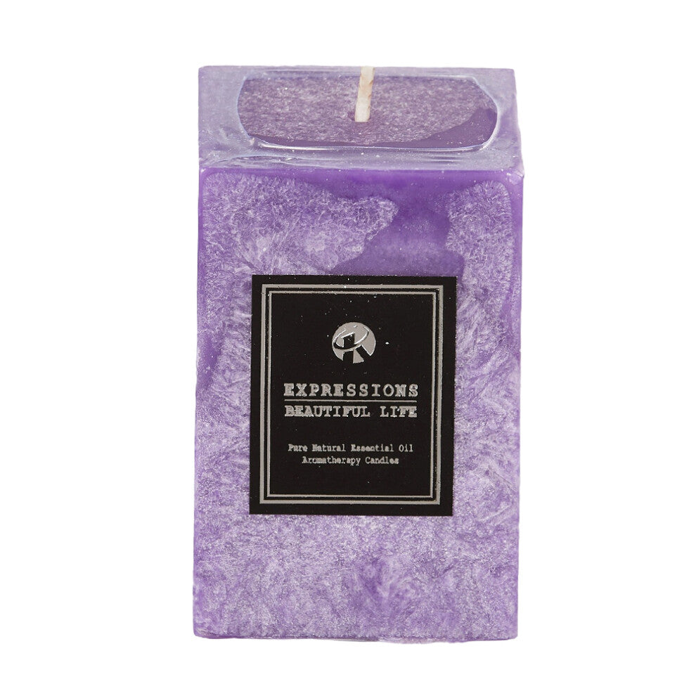 Purple Aromatherapy Lavender Scented Candle Set – 3 Piece
