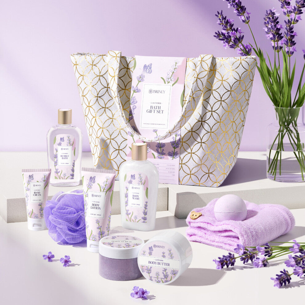 10pcs Scented Spa Bath Gift Set - Lavender - Truly Yours
