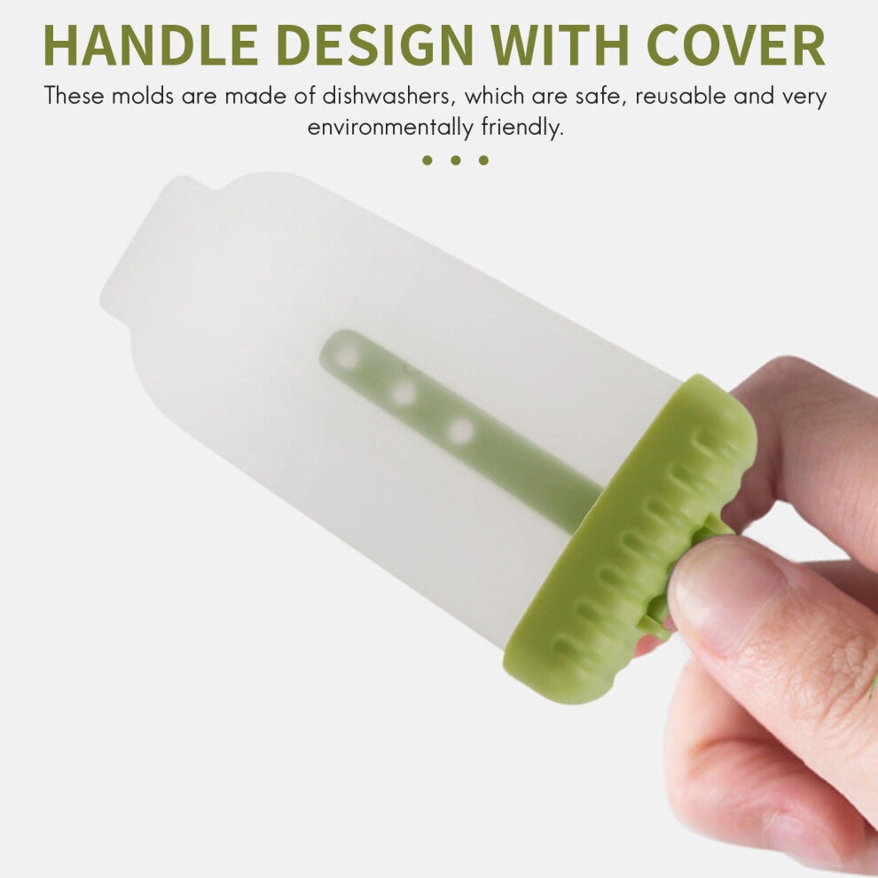6 Pack Ice Lolly Moulds - Green & Transparent - Truly Yours