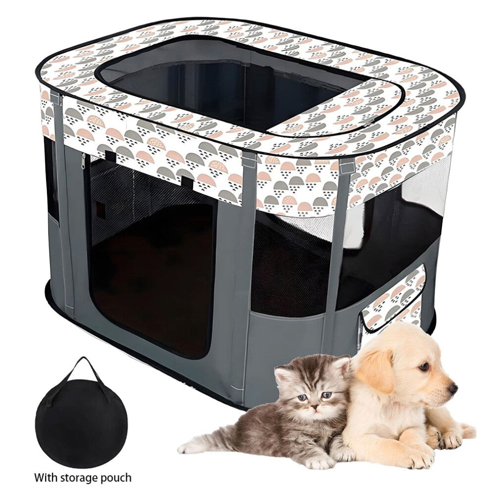 Foldable Pet Playpen – Portable with Storage Pouch