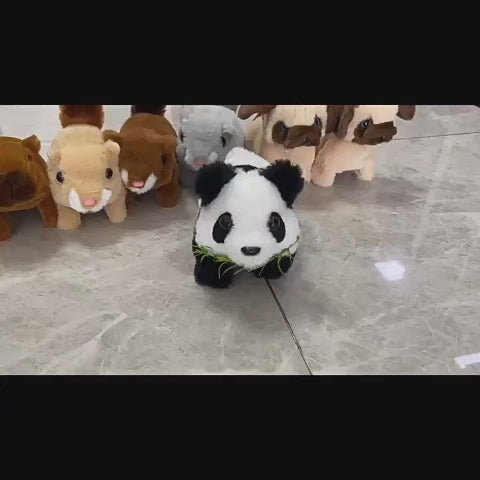 Interactive Electronic Panda Plush Toy with Sound Effects