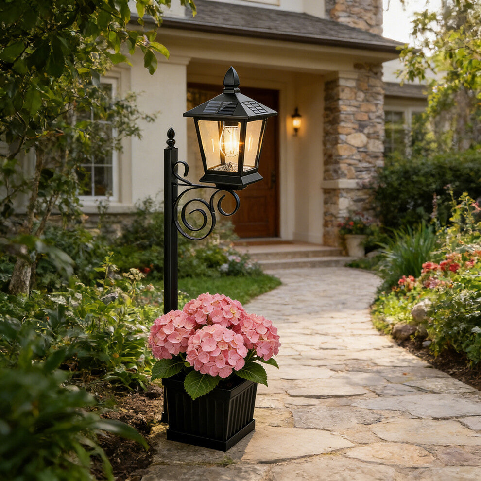 Decorative Solar Flower Pot Light