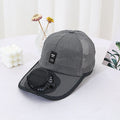 USB Rechargeable Solar Fan Cap – Breathable Mesh Summer Hat