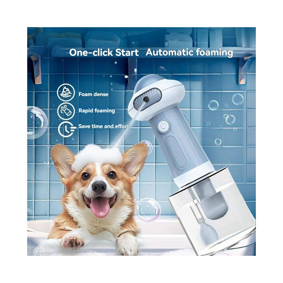 Automatic Pet Shampoo Foaming Bath Brush – Rechargeable Dog & Cat Bubble Washer
