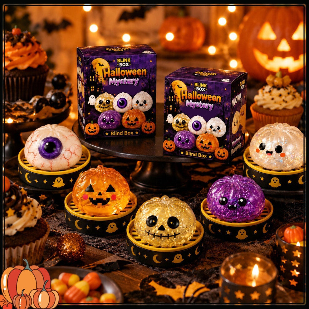 5Pcs Halloween Ghost Squeeze Toys – Spooky Sensory Fidget Toys for Kids & Adults 👻🎃