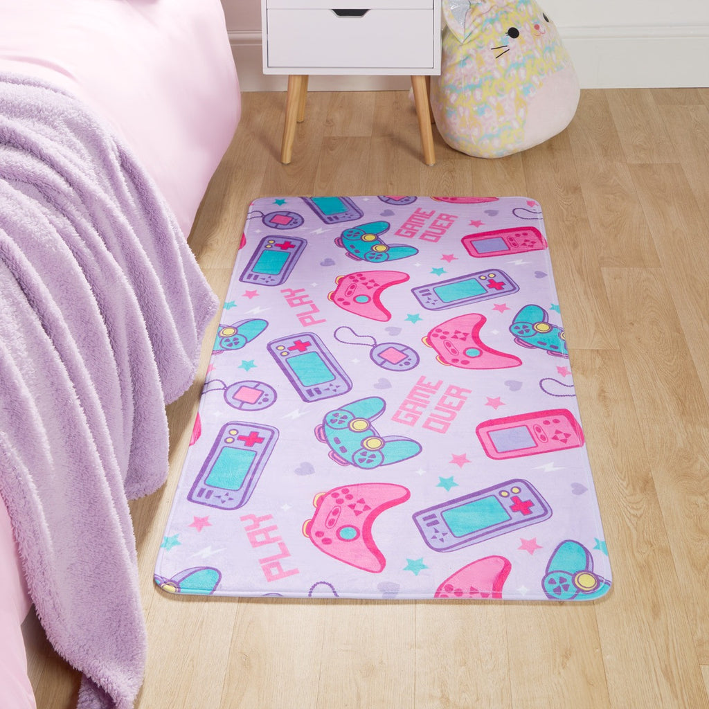 Kids Washable Supersoft Gaming Rug - Lilac - Truly Yours