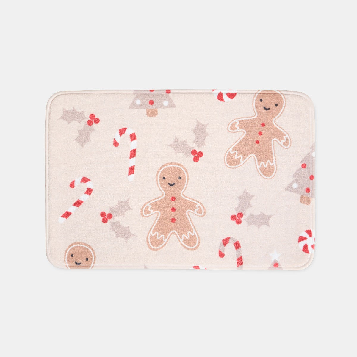 Gingerbread Man Printed Mat - Natural
