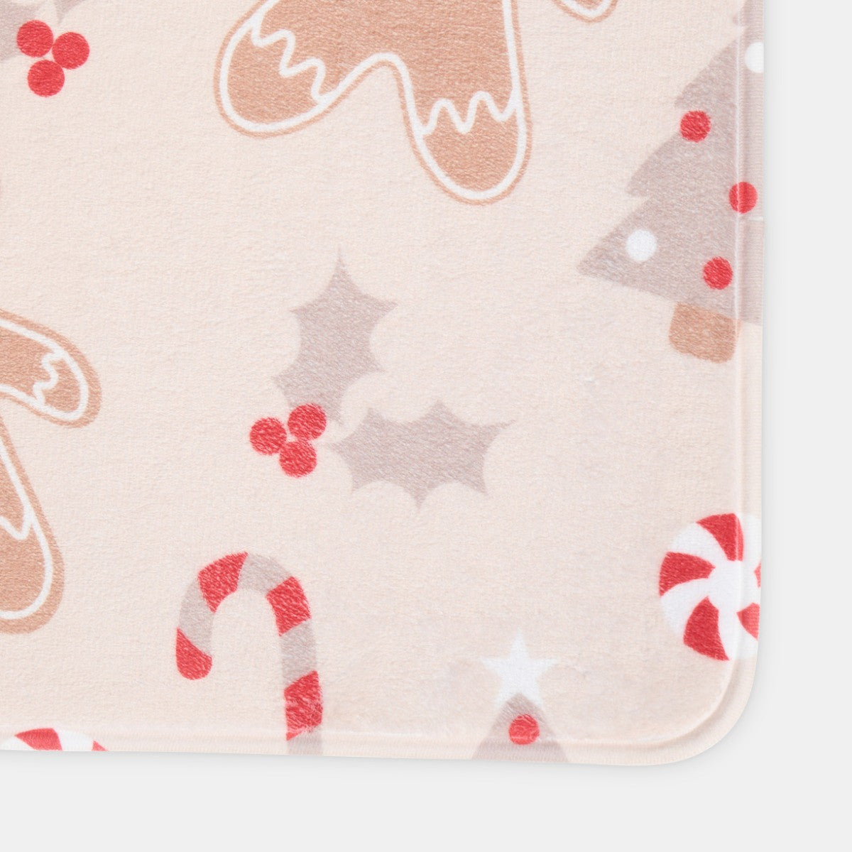 Gingerbread Man Printed Mat - Natural
