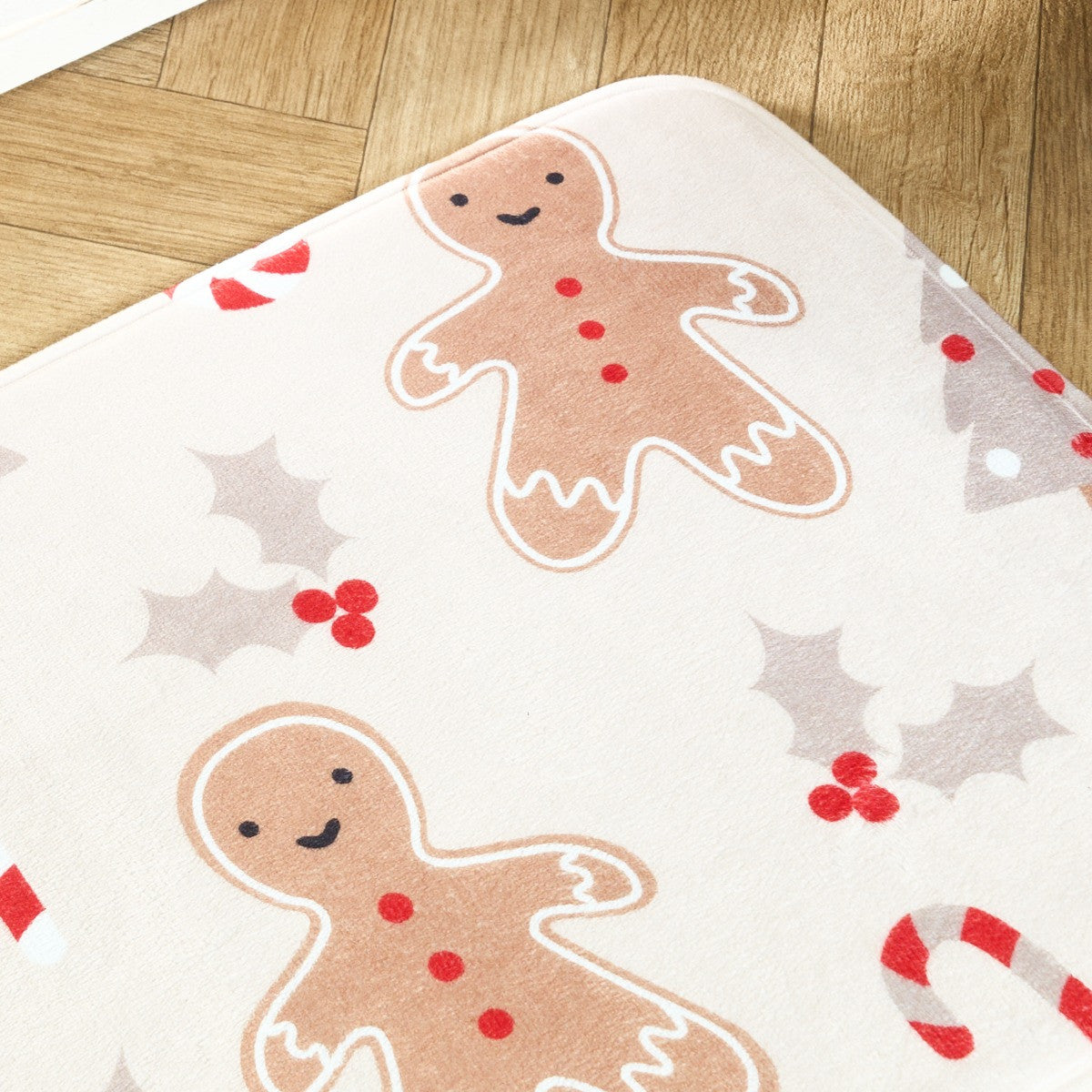 Gingerbread Man Printed Mat - Natural