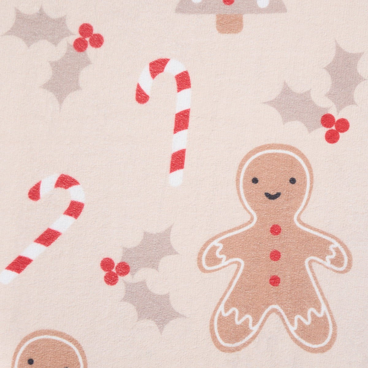 Gingerbread Man Printed Mat - Natural