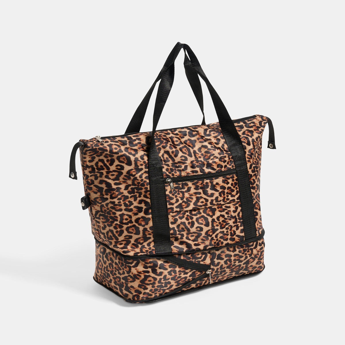 Leopard Print Overnight Weekend Travel Bag - Natural - Truly Yours
