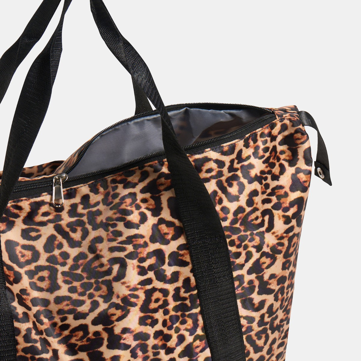 Leopard Print Overnight Weekend Travel Bag - Natural - Truly Yours
