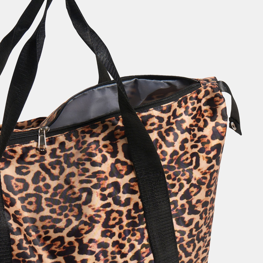 Leopard Print Overnight Weekend Travel Bag - Natural - Truly Yours