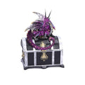 Reptilian Riches Dragon Sitting on a Treasure Chest Storage Box