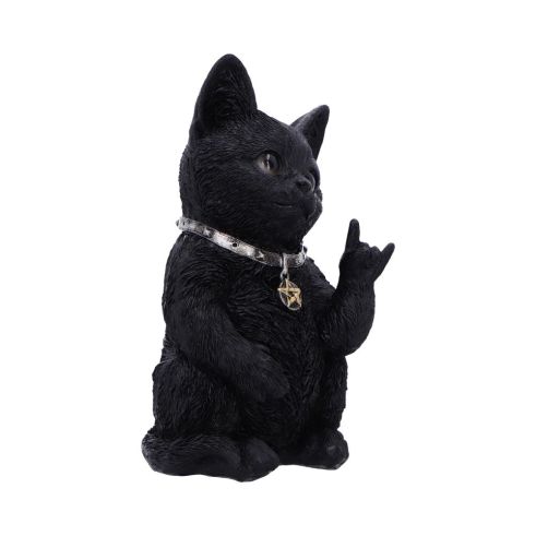 Metallicat Black Cat Throwing Rock Hand Sign - Truly Yours