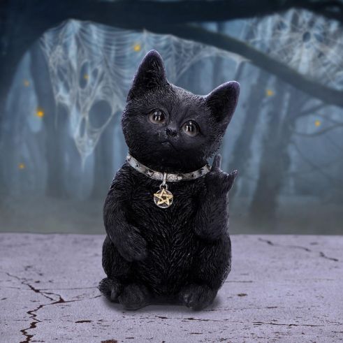 Metallicat Black Cat Throwing Rock Hand Sign - Truly Yours