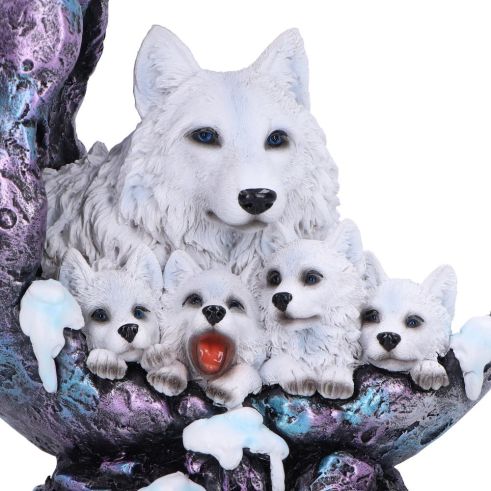 Winter Moon Wolf Ornament with LED 20cm - Truly Yours