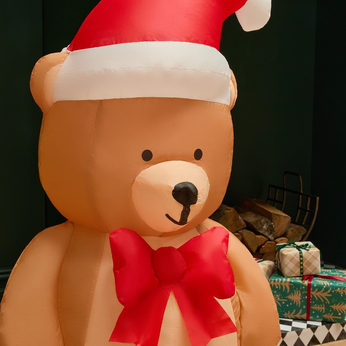 Indoor/Outdoor Inflatable Christmas Bear Decoration - Brown In stock