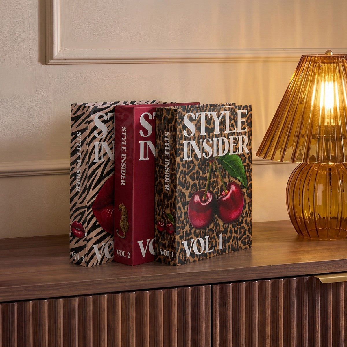 3 Pack Animal Print Storage Books - Multi