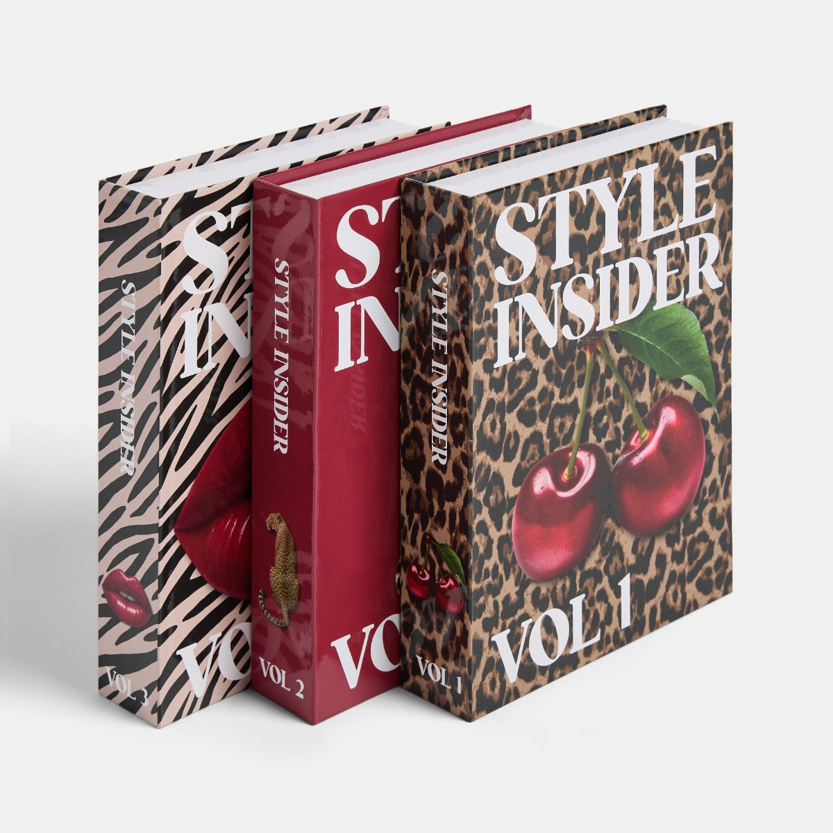 3 Pack Animal Print Storage Books - Multi